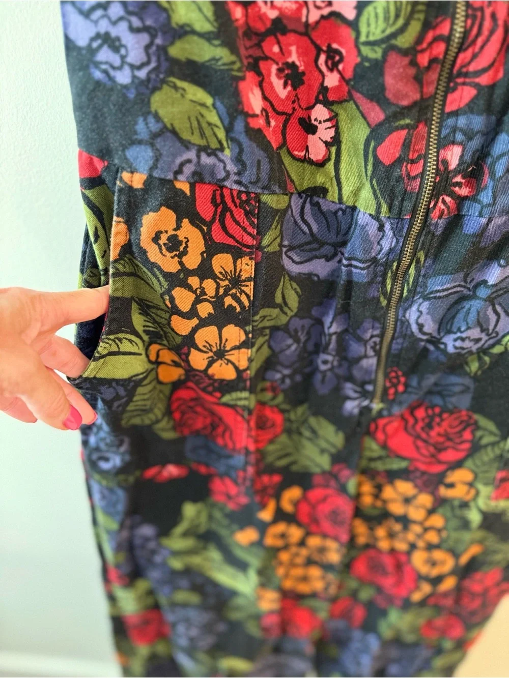 Lucy & Yak Organic Cotton Jumpsuit in Maria Print - Picture 4 of 8